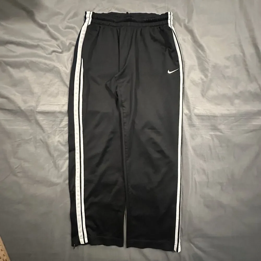Vintage Nike Track Pants Striped Wide Leg Baggy Sweatpants Mens XL Y2K 00s